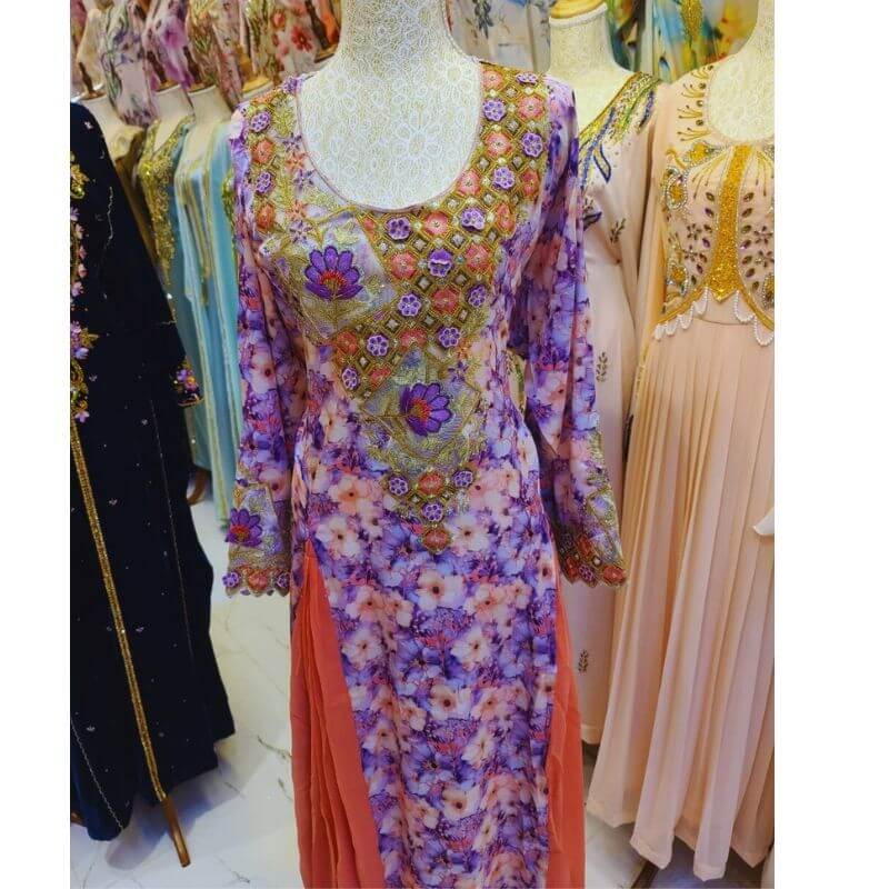 "Chic floral print maxi dress for women, perfect for summer outings, 2024 collection."